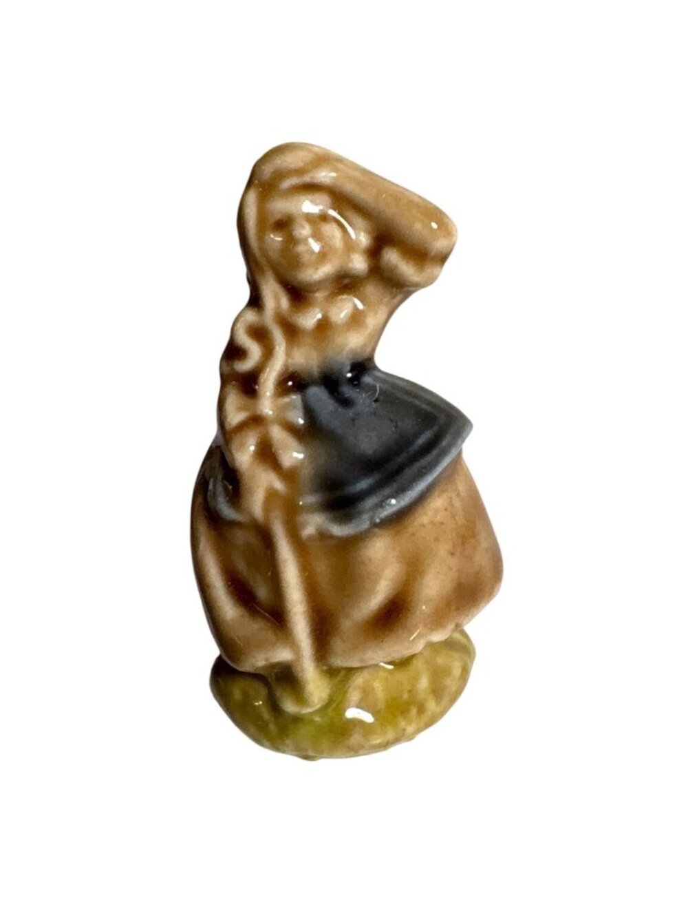 Vintage Wade Whimsies Little Bo Peep England 1.5" Collectible Red Rose Tea